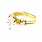 14K YELLOW GOLD 1.00 CT PEAR SHAPE DIAMOND SOLITAIRE ENGAGEMENT RING ~ H/SI1