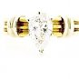 14K YELLOW GOLD 1.00 CT PEAR SHAPE DIAMOND SOLITAIRE ENGAGEMENT RING ~ H/SI1