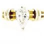 14K YELLOW GOLD 1.00 CT PEAR SHAPE DIAMOND SOLITAIRE ENGAGEMENT RING ~ H/SI1
