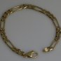 HEAVY 14K YELLOW GOLD ITALIAN FIGARO LINK CHAIN BRACELET 6MM+ ~8-?"L~ 18.2GRAMS!