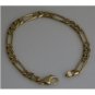 HEAVY 14K YELLOW GOLD ITALIAN FIGARO LINK CHAIN BRACELET 6MM+ ~8-?"L~ 18.2GRAMS!