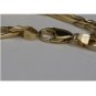 HEAVY 14K YELLOW GOLD ITALIAN FIGARO LINK CHAIN BRACELET 6MM+ ~8-?"L~ 18.2GRAMS!