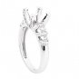 STUNNING 14K WHITE GOLD ROUND DIAMOND SEMI MOUNT ENGAGEMENT RING SETTING .42 TCW