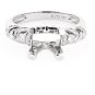 STUNNING 14K WHITE GOLD ROUND DIAMOND SEMI MOUNT ENGAGEMENT RING SETTING .42 TCW