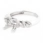 STUNNING 14K WHITE GOLD ROUND DIAMOND SEMI MOUNT ENGAGEMENT RING SETTING .42 TCW