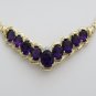 GORGEOUS 14K YELLOW GOLD 6.51 TCW AMETHYST & DIAMOND ESTATE NECKLACE ~ 10+Grams