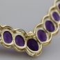 GORGEOUS 14K YELLOW GOLD 6.51 TCW AMETHYST & DIAMOND ESTATE NECKLACE ~ 10+Grams
