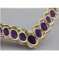GORGEOUS 14K YELLOW GOLD 6.51 TCW AMETHYST & DIAMOND ESTATE NECKLACE ~ 10+Grams