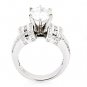 4.21 Ct GENUINE OVAL DIAMOND ENGAGEMENT RING 14K GOLD ~ 3.01 Ct CENTER F/SI1