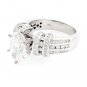 4.21 Ct GENUINE OVAL DIAMOND ENGAGEMENT RING 14K GOLD ~ 3.01 Ct CENTER F/SI1