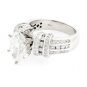 4.21 Ct GENUINE OVAL DIAMOND ENGAGEMENT RING 14K GOLD ~ 3.01 Ct CENTER F/SI1