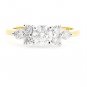 GORGEOUS 14K TWO TONE GOLD ROUND BRILLIANT DIAMOND ENGAGEMENT RING ~ 1.20 TCW