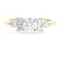 GORGEOUS 14K TWO TONE GOLD ROUND BRILLIANT DIAMOND ENGAGEMENT RING ~ 1.20 TCW