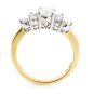 GORGEOUS 14K TWO TONE GOLD ROUND BRILLIANT DIAMOND ENGAGEMENT RING ~ 1.20 TCW