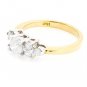 GORGEOUS 14K TWO TONE GOLD ROUND BRILLIANT DIAMOND ENGAGEMENT RING ~ 1.20 TCW