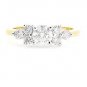 GORGEOUS 14K TWO TONE GOLD ROUND BRILLIANT DIAMOND ENGAGEMENT RING ~ 1.20 TCW