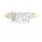 GORGEOUS 14K TWO TONE GOLD ROUND BRILLIANT DIAMOND ENGAGEMENT RING ~ 1.20 TCW
