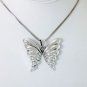 BEAUTIFUL & UNIQUE SOLID 925 MEXICO STERLING SILVER LARGE BUTTERFLY PENDANT