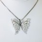 BEAUTIFUL & UNIQUE SOLID 925 MEXICO STERLING SILVER LARGE BUTTERFLY PENDANT