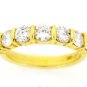 18K YELLOW GOLD ROUND DIAMOND WEDDING ANNIVERSARY BAND RING 1.62 CARAT -E/SI1