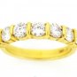 18K YELLOW GOLD ROUND DIAMOND WEDDING ANNIVERSARY BAND RING 1.62 CARAT -E/SI1