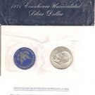 1971 40% Silver Eisenhower Ike Dollar Uncirculated With Mint Envelope and COA