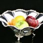 GORGEOUS 925 STERLING SILVER LARGE & HEAVY SCALLOPED RIM FOOTED BOWL CENTERPIECE