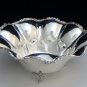 GORGEOUS 925 STERLING SILVER LARGE & HEAVY SCALLOPED RIM FOOTED BOWL CENTERPIECE