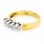 18K YELLOW GOLD 0.50 CARAT ROUND DIAMOND WEDDING ANNIVERSARY BAND RING