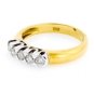 18K YELLOW GOLD 0.50 CARAT ROUND DIAMOND WEDDING ANNIVERSARY BAND RING