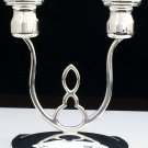 HEAVY & SOLID 925 STERLING SILVER DOUBLE POST CANDLE HOLDER ~ INCREDIBLE COND'