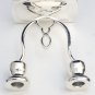 HEAVY & SOLID 925 STERLING SILVER DOUBLE POST CANDLE HOLDER ~ INCREDIBLE COND'