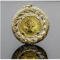22K SOLID GOLD 1966 FULL SOVEREIGN ELIZABETH II COIN IN CUSTOM 14K GOLD PENDANT