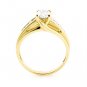 UNIQUE 14K YELLOW GOLD GENUINE OVAL CUT DIAMOND ENGAGEMENT RING ~ .95 TCW ~F/SI1