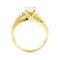 UNIQUE 14K YELLOW GOLD GENUINE OVAL CUT DIAMOND ENGAGEMENT RING ~ .95 TCW ~F/SI1