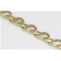 STUNNING SOLID 18K YELLOW GOLD DIAMOND CUT LINK TENNIS BRACELET 8" LENGTH 13.6GR