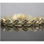 STUNNING SOLID 18K YELLOW GOLD DIAMOND CUT LINK TENNIS BRACELET 8" LENGTH 13.6GR