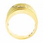 WIDE 18K YELLOW GOLD BI LEVEL ROUND DIAMOND RING BAND ~1.05 TCW ~ FREE S&H