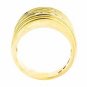 WIDE 18K YELLOW GOLD BI LEVEL ROUND DIAMOND RING BAND ~1.05 TCW ~ FREE S&H