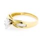 14K YELLOW GOLD .55 TCW MARQUISE & ROUND CUT GENUINE DIAMOND ENGAGEMENT RING
