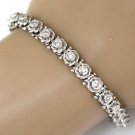 GORGEOUS 14K WHITE GOLD 1.50 TCW DIAMOND ROPE LINK TENNIS BRACELET ~RETAIL $7750