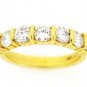 18K YELLOW GOLD ROUND DIAMOND WEDDING ANNIVERSARY BAND RING 1.50 CARAT -G/VS-SI