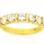 18K YELLOW GOLD ROUND DIAMOND WEDDING ANNIVERSARY BAND RING 1.50 CARAT -G/VS-SI