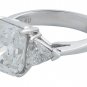 HUGE 6.07 CARAT RADIANT CUT DIAMOND PLATINUM ENGAEMENT RING ~5.27 CT CENTR F/SI1