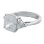 HUGE 6.07 CARAT RADIANT CUT DIAMOND PLATINUM ENGAEMENT RING ~5.27 CT CENTR F/SI1