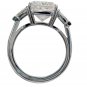 HUGE 6.07 CARAT RADIANT CUT DIAMOND PLATINUM ENGAEMENT RING ~5.27 CT CENTR F/SI1