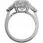 HUGE 6.07 CARAT RADIANT CUT DIAMOND PLATINUM ENGAEMENT RING ~5.27 CT CENTR F/SI1