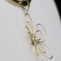 UNIQUE 14K SOLID YELLOW GOLD WIRE FLOWER PENDANT NECKLACE ENHANCER