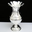 GORGEOUS ITALIAN 925 STERLING SILVER HAMMERED SCALLOPED DESIGN FLOWER VASE ~MINT