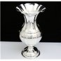 GORGEOUS ITALIAN 925 STERLING SILVER HAMMERED SCALLOPED DESIGN FLOWER VASE ~MINT